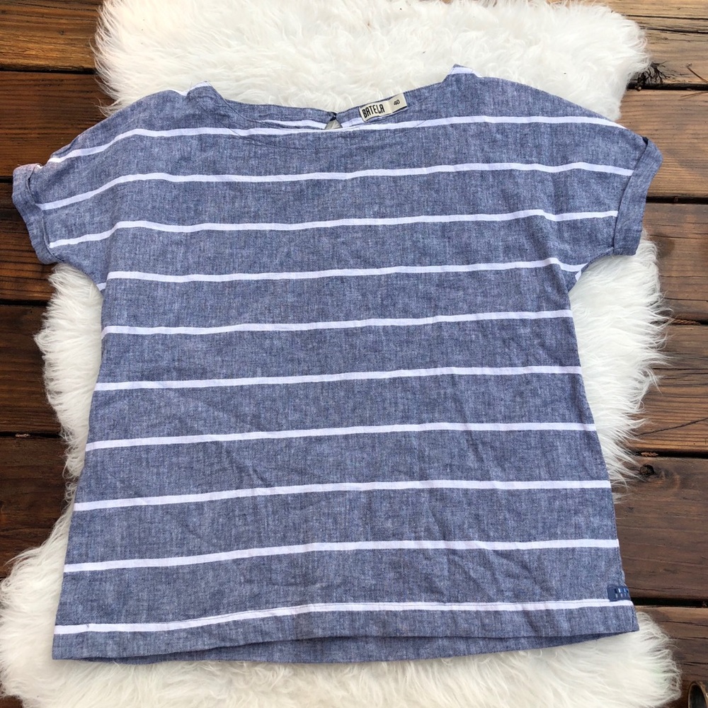 Batela Striped Nautical T Shirt Size 40 EU